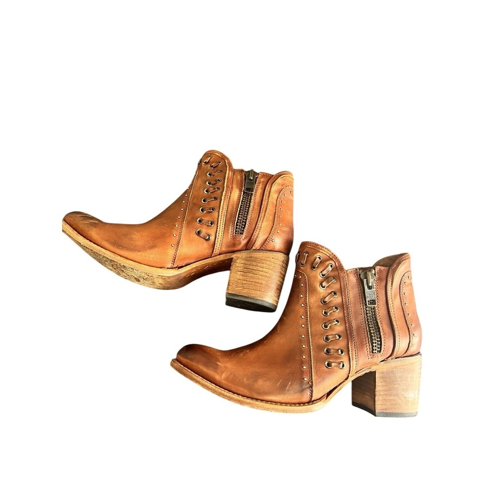 Freebird Women's Brown Leather Lace Ankle Boots Ryder Size 12 - Picture 8 of 10